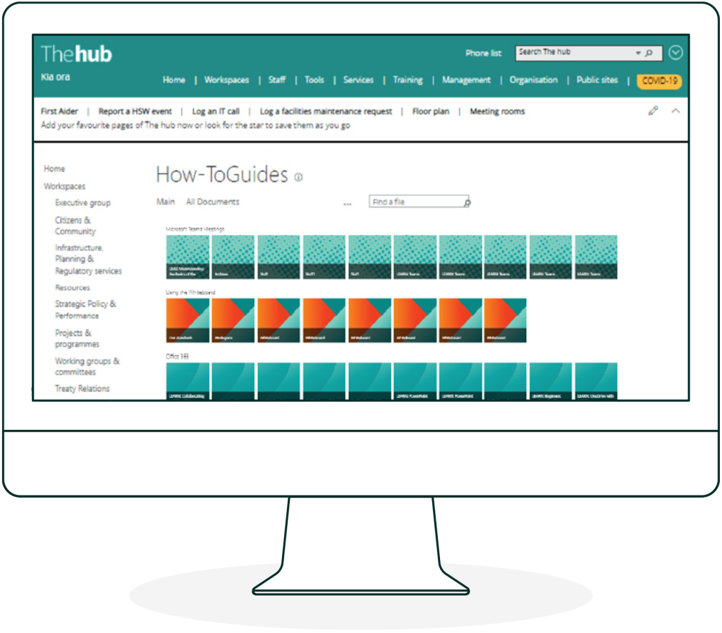 Screenshot of The Hub dashboard