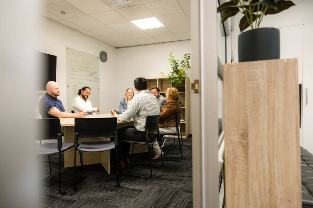 The LIke-Minded Learning team during a meeting to discuss learning development